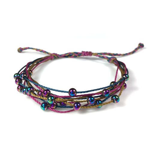 Multi Strand Bracelets with Floating Beads