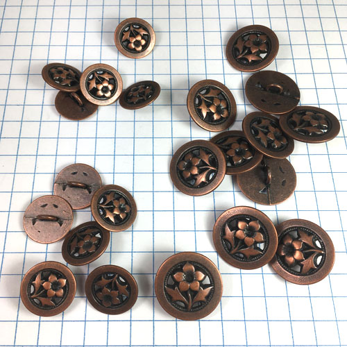 Bell Flower Copper Button for Jewelry