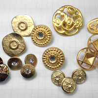 Gold Buttons for Jewelry