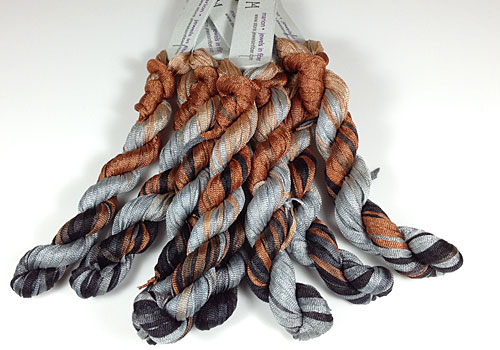 Panaché Tubular Hand Dyed Knit Rayon Ribbon Mini Skein Prefect for Kumihimo
