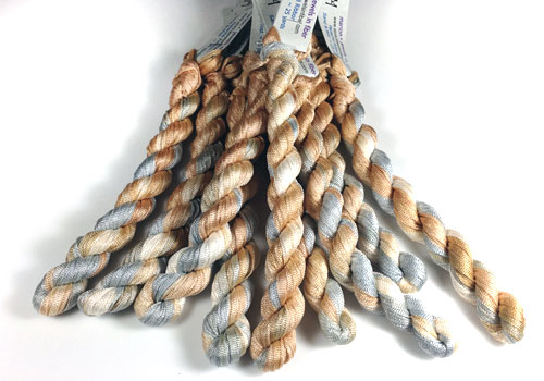 Panaché Tubular Hand Dyed Knit Rayon Ribbon Mini Skein Prefect for Kumihimo