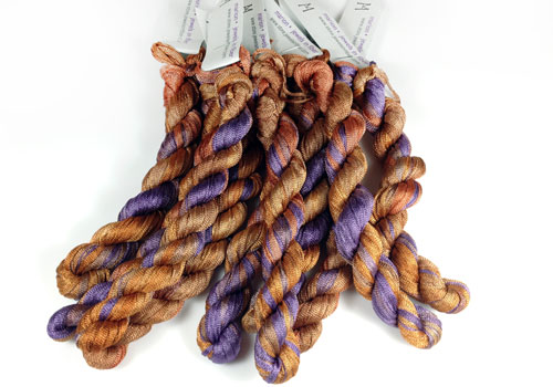 Panaché Tubular Hand Dyed Knit Rayon Ribbon Mini Skein Prefect for Kumihimo