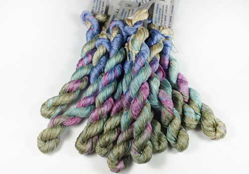 Panaché Tubular Hand Dyed Knit Rayon Ribbon Mini Skein Prefect for Kumihimo