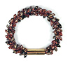 Kumihimo Bracelet with Long Magatamas & C-Lon Bead Cord Tex 400