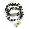 Kumihimo Bracelet with Long Magatamas & C-Lon Bead Cord Tex 400