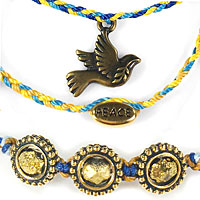 Peace Charms & Beads To add to Ukraine Friendship Bracelets