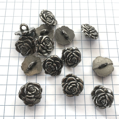Rose Metal Buttons for Jewelry
