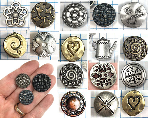 Metal Buttons for Jewelry Making