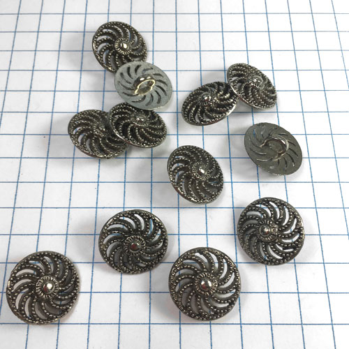 Pinwheel Metal Buttons for Jewelry
