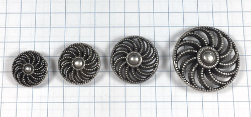 Pinwheel Metal Button for Jewelry Making