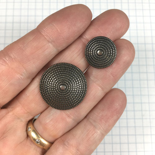 Dharma Concentric Metal Buttons for Jewelry