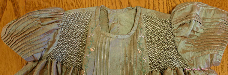 Gown made with madeira Silks