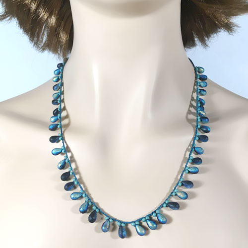 Chain Stitch Bead Crochet Drop Bead Necklace Kit