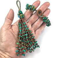 Kumihimo Kumihimo Bracelet with Gemstone Chip Beads