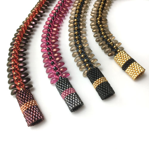 Kumihimo Bracelet Kits with Lily Petal Bead Edges