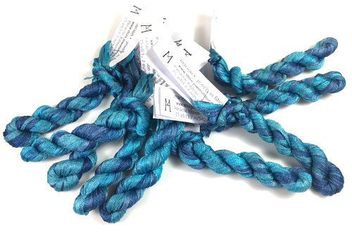 Panaché Tubular Hand Dyed Knit Rayon Ribbon Mini Skein Prefect for Kumihimo