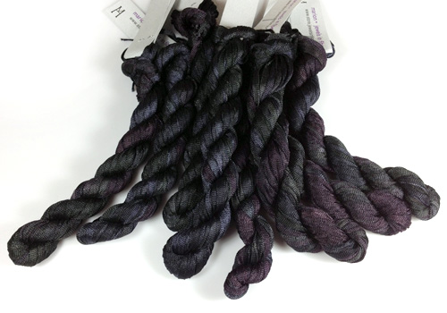 Panach&eacute; Tubular Hand Dyed Knit Rayon Ribbon Mini Skein Prefect for Kumihimo