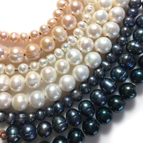 Freshwater Pearls with Large Holes for Multi Strand Linen or Leather Cord Jewelry