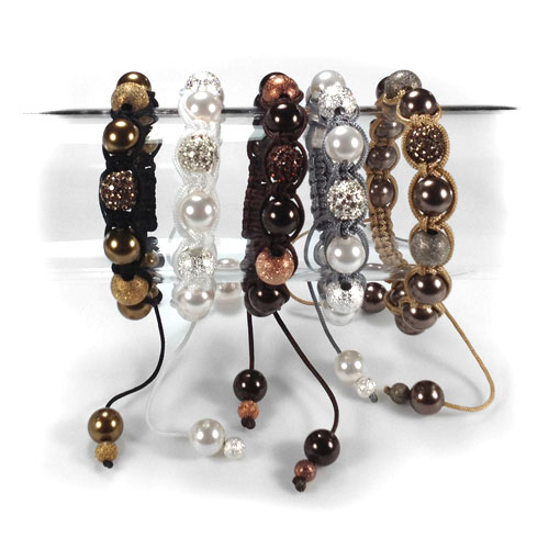 Shambhala Bracelet Kit with Svarovski Crystal Pearls & Pave Beads