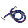Hand Dyed Silk Ribbon Kumihimo with 4mm Magatamas, C-Lon Bead Cord and Metallic Accents DIY Kit and Tutorial