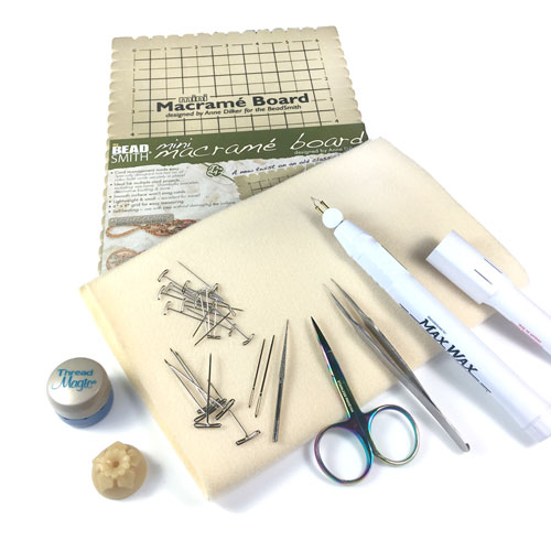 thumbnail image 2 of BeadSmith Mini Macrame Board - 7.5x10.5 Inch Foam Tool With Notches For Cord Management 2 of 4